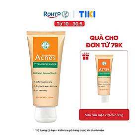 Sữa rửa mặt vitamin làm sáng da, mờ sẹo thâm dạng kem Acnes Vitamin Cleanser 100g