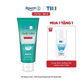 Sữa rửa mặt Hada Labo cho da dầu mụn, da nhạy cảm Hada Labo Acne Care Calming Cleanser 80g