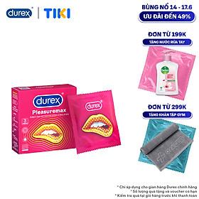 Bao cao su Durex Pleasuremax Hộp 3 Bao