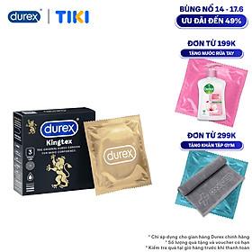 Bao cao su Durex Kingtex 3 bao