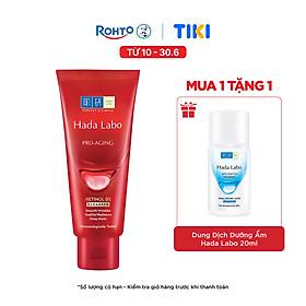 Sữa rửa mặt cải thiện dấu hiệu lão hóa dạng kem Hada Labo Pro-Aging Retinol B3 Cleanser 80g